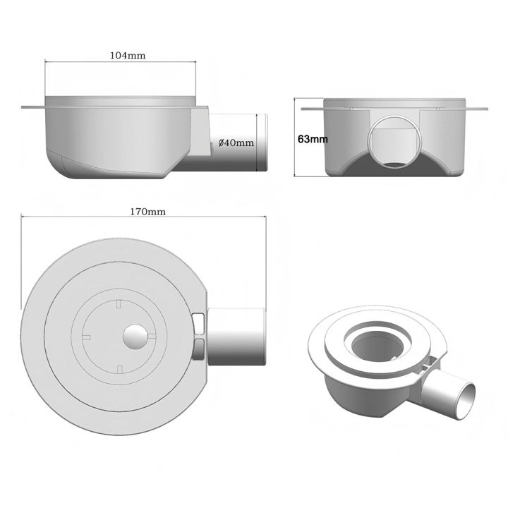 PVC Drain Connector Pipe Adapter for European Plumbing Compatible with 50mm and 100mm Pipes Featuring Flange Base Stability