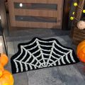 Halloween Decoration Bat Shaped Bathroom Rug Black Non Slip Floor Mat for Living Room Halloween Indoor Decor Carpet Prop.