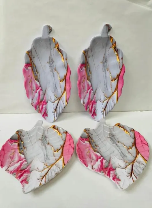 Pack%20of%204%20Melamine%20Leaf%20Platter%20Serving%20Food%20Etc%20-%20Image%204