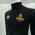 Royal Thai Air Force long sleeve turtleneck embroidered shirt (King Officer Toth brand) navy blue. 