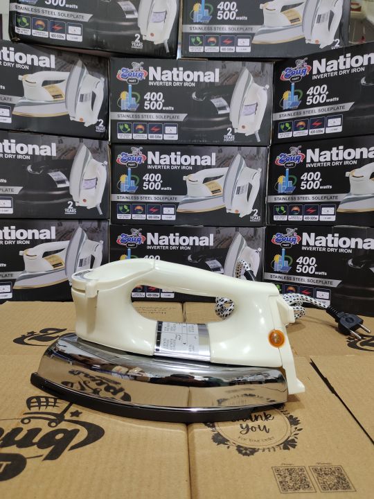 Inverter iron 400-500 watt 2.2amp energy consumption, 1 year warranty, heavy weight and Light weight dry iron