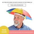 Foldable Head Umbrella Hat Windproof Fishing Head Wearing Sunshade Rain Gear Outdoor Portable Umbrella Camping Beach Head Hats. 