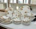 Customise Dinner Set Premium Quality Melamine Double Glaze High Quality Dinner Sets Dinnerware Sets With Double Polish Plates And Bowl Set Premium Luxury Quality Heavy Weight Oven Safe. 
