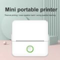 MINI PORTABLE THERMAL PRINTER_USB RECHARGEABLE BLUETOOTH WIRELESS SMART PRINTER FOR OFFICE WORK_INKLESS THERMAL PRINTER FOR  RECEIPT LABEL PHOTO QR NOTES PRINTING ANDROID AND IOS APPLICATION SUPPORTED SMART THERMAL PRINTER. 