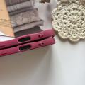 Matte Soft Wine Red Solid Color Uneven Irregularity Fold Wavy Texture Protective Phone Case for iPhone 11 12 13 14 15 16 Pro Max. 