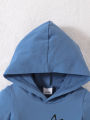 2pcs Summer Baby Boys Cartoon Pig Hooded Set, Cute Print Romper + Shorts, Cool Casual Style, Daily/Home/Photoshoot Wear, 0-12M.