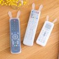 1pcSilicone Cover Sets,TV Air Conditioner Transparent Remote Control Cover Rabbit Ear Remote Control Dustproof Protective Cover.