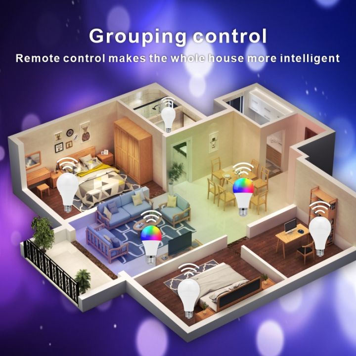 16 Color E27 RGB LED Light Bulb with Remote Control For Room Graden Party Smart Bulb Lamp Dimmer Red Green Blue White Light Bulb lightify