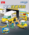 255PCS Express Processing System Container Truck Model Building Blocks - Educational Delivery Vehicle Car Toy for Children.