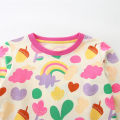 Jumping Meters 2-7T Rainbow Long Sleeve Girls Dresses Autumn Spring Fashion Embroidery Children's Clothes Party Frocks. 