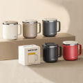 400ML Insulated Coffee Mug With Lid 304 Stainless Steel Double Wall Water Cup Sealed Milk Coffee Cup Student Adult Drinkware.