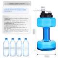 2500 ml Dumbbell Water Gym Bottle Large Capacity 5L Fitness Dumbbell Cup Creative Sports Kettle Men's Portable Personalized Plastic Space Cup Drop-Resistant Leak-Proof. 