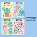 A4 clip board paper clip board writing board cardboard writing pad cute cartoon pattern. 