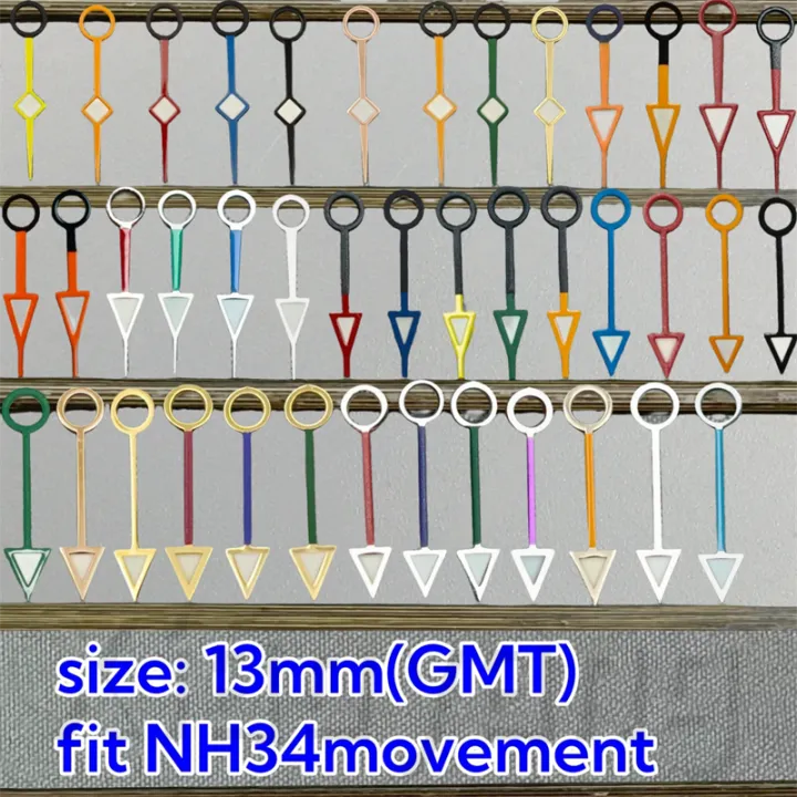 13MM%20NH34%20Hands%20GMT%20Silver%20Gold%20Black%20Orange%20Blue%20Red%20GMT%20Pointer%20Green%20Luminous%20Fit%20NH34A%20Automatic%20Movement%20Replacement%20Parts%20-%20Image%203