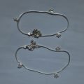 Silver Modern Simple Design Pauju / Anklet For Women 22.5 Gm - Sp Jewellers. 