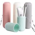 Portable Toothbrush & Toothpaste Holder Storage Box - 1 Piece (Multicolor). 