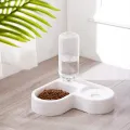 Automatic Drinking Love Pet Bowl Moisture-proof Cat Bowl Dog Basin Dual-use Multi-functional Drinking And Feeding. 