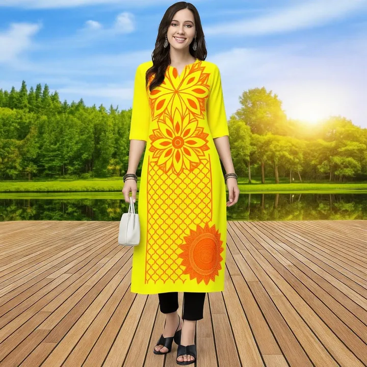 Muslim%20Kurtta%20Women's%20Fashionable%20Comfortable%20Kurt%20Dress%202026%20Straight%20Tube%20Flowers%20Casual%20Ethnic%20Middle%20Eastern%20Arabic%20Dress%20-%20Image%203