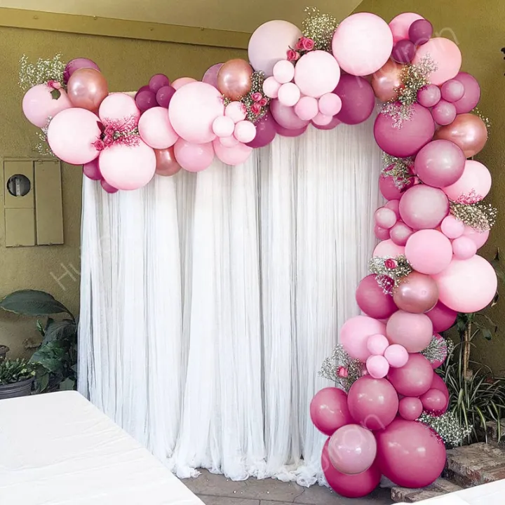 Pink%20Balloon%20Garland%20Arch%20Kit%20Happy%20Birthday%20Party%20Decor%20Kids%20Baby%20Shower%20Girl%20Globo%20Wedding%20Birthday%20Ballons%20Party%20Supplies%20-%20Image%203