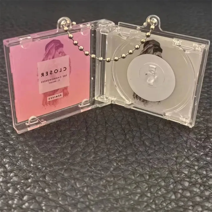 1Pc Peripheral Memorial Blank Album Pendant NFC Mini CD Case Keychain ...