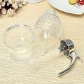 Japanese Creative Press Type Honey Jar Squeeze Sauce Bottle Plastic Sealed Jar Funnel Type Jar Syrup Pot with a Base. 