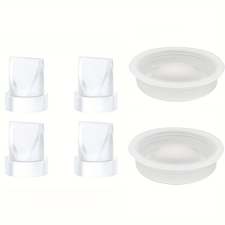4 Duckbill Valves and 2 Silicone Diaphragms for Momcozy V1/V2 Wearable Breast Pump Replacement Parts, Breast Pump Seals