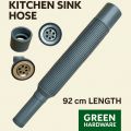 Flexible Kitchen Sink Drain Pipe – Adjustable Basin Waste Pipe – Anti-Clog, Leak-Proof, Extendable Hose for Wash Basin, Bathroom & Sink. 