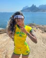 Summer T-shirt Women Brazil Letter Aesthetic Crop Tops Casual shorts Short Sleeve Tee Suit Streetwear Y2k Clothes Punk Aesthetic. 