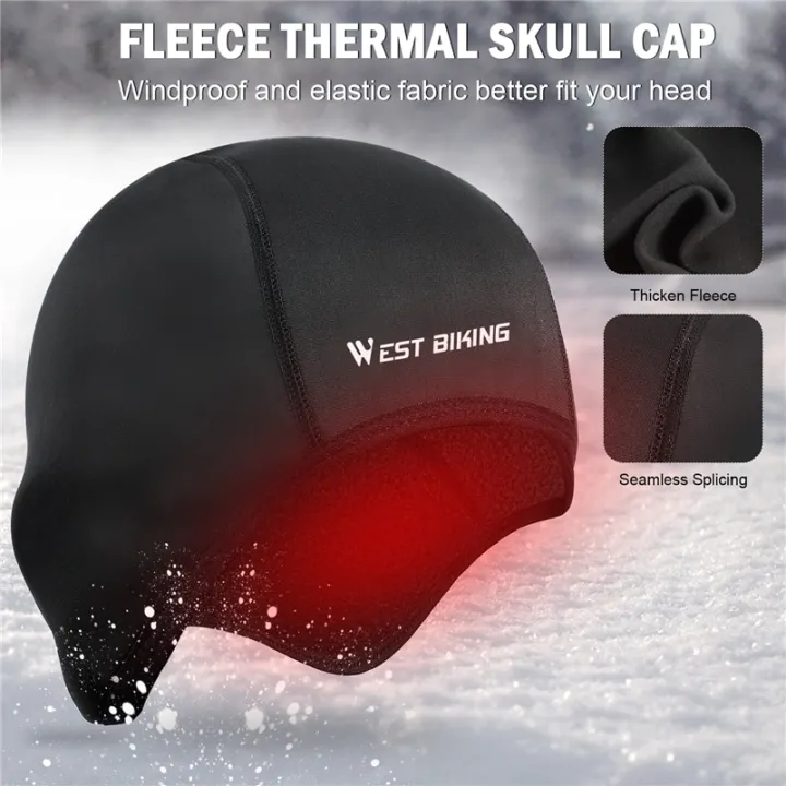 WEST%20BIKING%20Winter%20Cycling%20Cap%20Windproof%20Thermal%20Ski%20Helmet%20Liner%20Running%20Skiing%20Motorcycle%20Hat%20Men%20Women%20MTB%20Cycling%20Headwear%20-%20Image%203