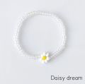 Beaded Daisy flower Bracelet | Elastic Bracelet | Beaded Bracelet | Handmade jewelry | cute simple Daisy Bracelet customize. 
