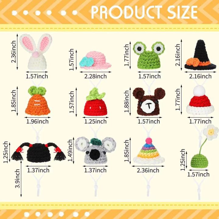 1%20Pc%20Mini%20Hand-Crochet%20Pet%20Hats%20-%20Knitted%20Animal%20Caps%20for%20Hamsters,%20Parrots%20&%20Small%20Pets,%20Cute%20Photo%20Props%20for%20Birds%20and%20Rodents%20-%20Image%202