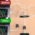 Magnetic Cable Clips Cable Smooth Adjustable Cord Holder Under Desk Cable Management Wire Keeper Cable Organizer Holder. 