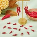 10/20/30pcs enamel red chili pendant, DIY decoration accessories, Thanksgiving, Halloween, Christmas, Valentine's Day gifts. 