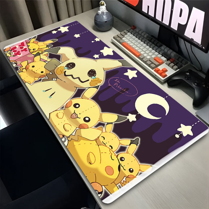Mouse Pad Gamer XXL Custom Mouse Mat P-pokemonS M-mimikyu Desk Mat Table of Office Carpet Gamer Natural  Mice Pad Mousepad