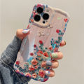 Retro Oil Painting Phone Case For iPhone 13 14 15 16 ProMax 12 11 Luxury Flower Print Shockproof Silicone Cover Artistic Decor. 