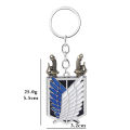Anime AOT Keychain Shingeki No Kyojin Wings of Freedom Survey Sword Punk Keyring Pendant Women Men Jewelry Gift. 