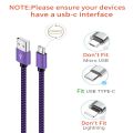 USB A to Type C Fast Nylon Braided Cables Wire Charger Cable For Android Phone Charger Cable Accessories.