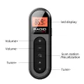 FM Portable Radio, Rechargeable Pocket Radio with Best Reception Digital Tuning, LCD Screen,Belt Clip, Stereo Sound Earphone Jac. 