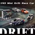 2.4G RC Drift Car 1/43 4WD Remote Control Car High Speed Four Wheel Drive Radio Controlled Mini Racing Car Model Boy Toy .