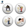 Caiton 4-Pack Golf Balls – 4 Unique Designs, Fun Gag  for Men, Dad, Grandpa, Perfect for Birthday, Xmas, Retirement. 
