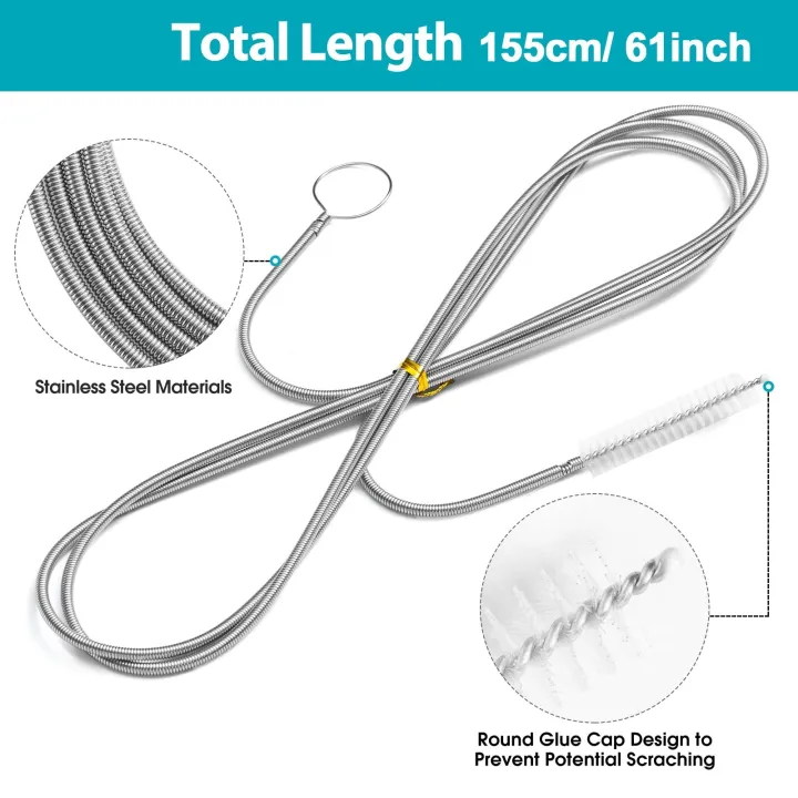 Multipropose Long Drain Brush Flexible Feeding Tube Brush Slim Cleaning ...