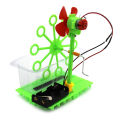 Hand cranked bubble machine scientific small production puzzle experiment toy DIY technology small production children's toys. 