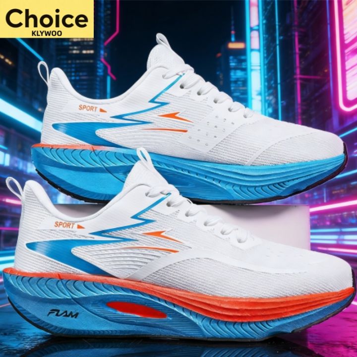 Marathon Running Shoes Men Sports Air Cushion Carbon Board Breathable Lightweight Comfortable Women's Athletic Nonskid Sneakers