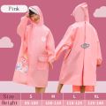 Kids Backpack Raincoat with Cartoon Print – Cute Animal Design Waterproof Hooded Rain Jacket for Toddler Boys Girls.