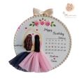 Customised best friends hand embroidery hoop/ Best friend gift/ Embroidery hoop art. 