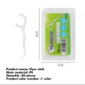 Dental Floss Pick 50 Pcs Box - Dental Floss Toothpick Interdental Cleaner Toothpick Flosser.