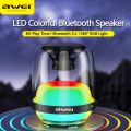 AWEI Y386 8W Portable Bluetooth Speaker 9D Surround Stereo Deep Bass 1200mAh Battery RGB Light Outdoor Wireless Speaker. 