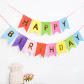 Happy Birthday Streamers Hot Stamping Dovetail Pull Flag Living Room Garden Mall Cafe Children Birthday Party Decoration Banners. 