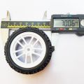 4Pcs 70mm RC Off-Road Tires for 1/10 Buggy | High Grip Rubber Wheels | Fit Tamiya TT01 TT02 XV01 LC Racing HSP HPI. 