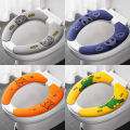 2Pc/set Reusable Warm Flannel Toilet Sticker Toilet Seat Covers Washable Toilet Seat Filling Bathroom Mat Seat Cover Universal.